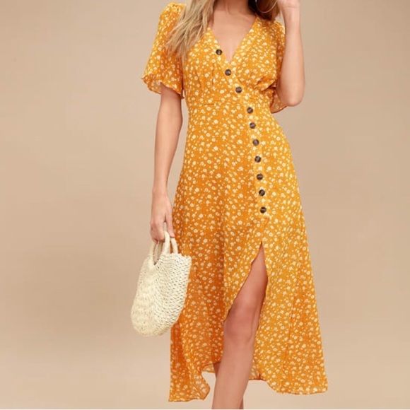 Lulus Dresses & Skirts - Lulus After-Bloom Delight Golden Yellow Dress